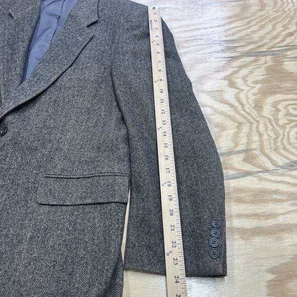 Chereskin Sport Coat Blazer Jacket Mens 42R Brown Herringbone Camel Hair Blend - Picture 16 of 16